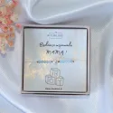 Bransoletka dla przyszłej mamy Baby Shower z perłą i akwamarynem | Prezent dla kobiety w ciąży